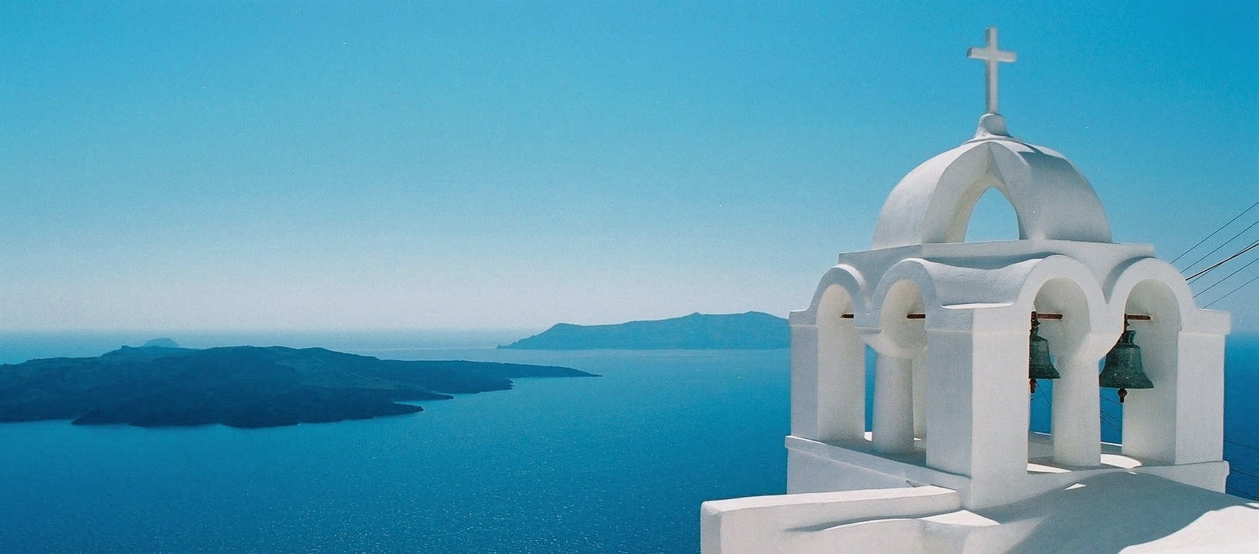 Santorini coastline and caldera